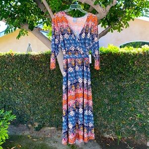 CATHERINES plus size maxi wrap dress